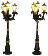 Σετ Διακοσμητική Μινιατούρα Φανάρι LuVille με φωτισμό LED και ύψος 11.5cm - 2 τεμάχια