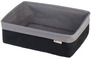 Καλάθι Αποθήκευσης Fjord 02-19495 30x20x10cm Black-Grey Estia Polyester