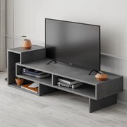 Έπιπλο τηλεόρασης Tetra Megapap χρώμα γκρι ρετρό 136,7x40x42εκ.