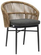 ΠΟΛΥΘΡΟΝΑ ΑΛΟΥΜΙΝΙΟΥ ORIN HM6265.01 ΣΚΟΥΡΟ ΓΚΡΙ- P.E.RATTAN ΣΕ ΦΥΣΙΚΟ 58x61x75Υεκ.