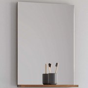Καθρέπτης Τοίχου Με Ράφι Tika 3MTIK050ABM 50x12x68cm Brown Martin Mdf