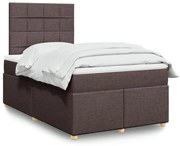 ΚΡΕΒΑΤΙ BOXSPRING ΜΕ ΣΤΡΩΜΑ ΣΚΟΥΡΟ ΚΑΦΕ 120X200 ΕΚ. ΥΦΑΣΜΑΤΙΝΟ 3293550