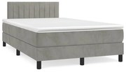 ΚΡΕΒΑΤΙ BOXSPRING ΜΕ ΣΤΡΩΜΑ ΑΝΟΙΧΤΟ ΓΚΡΙ 120X190 ΕΚ. ΒΕΛΟΥΔΙΝΟ 3269849