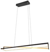 Φωτιστικό Οροφής Edge 326810132 35W Led 118,5x19,3cm 150cm Black Mat Trio Lighting Μέταλλο