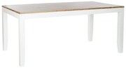 Τραπεζαρία DKD Home Decor Λευκό Καφέ ξύλο ακακίας Ξύλο από Μάνγκο 200 x 100 x 80 cm