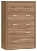 WOODWELL CALIBER Συρταριέρα με 5 Συρτάρια - Απόχρωση Sonoma Oak 80x39x120cm Ε7389