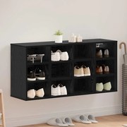 vidaXL Ντουλάπα Παπουτσιών με ράφι Μαύρη Οξυά 103 x 30 x 51 εκ.