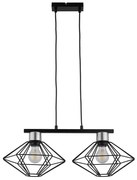 Φωτιστικό Οροφής-Ράγα Vario 2 40557 28x58x80cm 2xE27 60W Black-Silver Sigma Lighting