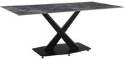 Τραπέζι Tafel 278-000018 Sintered Stone 180x90x76cm Black Marble