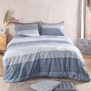 Σεντόνια Robin (Σετ 3τμχ) Blue Ρυθμός Ημίδιπλο 160x260cm Βαμβάκι-Πολυέστερ