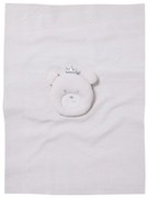 Κουβέρτα Βρεφική Πικέ 4958 White-Grey Das Home Αγκαλιάς 75x100cm 100% Βαμβάκι