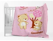 Κουβέρτα Βελουτέ Κούνιας 682 Pink 110x140