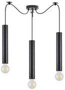Φωτιστικό Οροφής Τρίφωτο Homelighting Adept Tube 77-8670 Black