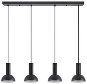 Κρεμαστό Φωτιστικό Οροφής 4xE27 Καμπάνες Adept Tube Homelighting-77-8560-Μαύρο 77-8560