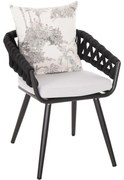 Πολυθρόνα Με Μαξιλάρι Camden HM6141.01 56x60x72-87cm Anthracite-Ecru