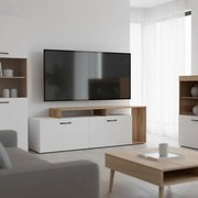 Έπιπλο τηλεόρασης Tobler σε oak- λευκή απόχρωση 170x40x53εκ. 170x40x53 εκ.