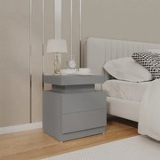 Κομοδίνο Γκρι 40 x 35 x 52 εκ. από Επεξ. Ξύλο 326851