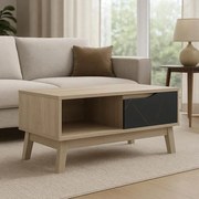 Τραπεζάκι σαλονιού Judas σε μαύρο μαρμάρου-sonoma απόχρωση 90x45x38.5εκ 90x45x38.5 εκ.