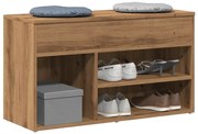 vidaXL Πάγκος Παπουτσιών τεχνίτης Δρυς 80x30x45 εκ. Επεξεργασμένο Ξύλο