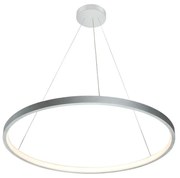 Φωτιστικό Οροφής Κρεμαστό 01377-04 D60cm 23W LED 3000K 1850Lm Silver Luma
