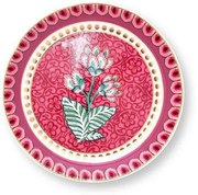 ΠΙΑΤΑΚΙ ΣΥΝΟΔΕΥΤΙΚΟΥ Δ9cm PIP STUDIO - FLOWER FESTIVAL DARK PINK