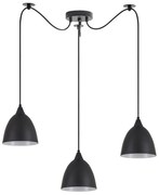 Φωτιστικό Οροφής Κρεμαστό Adept 77-9046 12x300cm 3xE27 60W Black Homelighting Μέταλλο