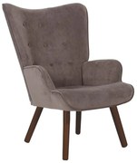 WOODWELL Ε7141,80ΚALMA Πολυθρόνα - Μπερζέρα Σαλονιού - Καθιστικού Καρυδί Ύφασμα Καφέ Velure, K/D 69x76x97cm Ε7141,80Κ