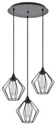 SE21-BL-B10-3BL-GR1 ADEPT PENDANT Black Metal Grid Pendant+ HOMELIGHTING 77-8750