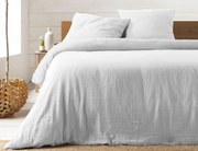 Σετ Υπέρδιπλη Παπλωματοθήκη & 2 Μαξιλαροθήκες Angelia Douceur d'intérieur από βαμβάκι 57TC, με διαστάσεις 220x240cm - White