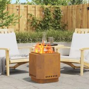 vidaXL Φωτιά Καφέ 48 x 48 x 51 cm Ατσάλι σκληρυθέν στον αέρα