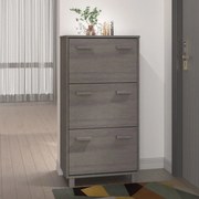 Παπουτσοθήκη HAMAR Αν. Γκρι 59,5x35x117 εκ. Μασίφ Ξύλο Πεύκου 340515