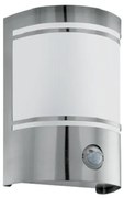 Απλίκα Cerno με αισθητήρα κίνησης inox με γυαλί λευκό Eglo-30192-Inox 30192
