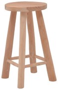 Σκαμπό Charloce teak ξύλο σε φυσική απόχρωση Φ35x62εκ 35x35x62 εκ.