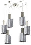 Φωτιστικό Οροφής Πολύφωτο Homelighting 77-8393 Nickel/Smoked
