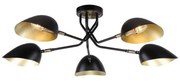 Φωτιστικό Οροφής-Πλαφονιέρα Elia 77-8103 76x76x18 Black-Bronze Homelighting Μέταλλο