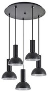 SE21-BL-4-5BL-MS3 ADEPT TUBE Black Pendant Black Metal Shade+