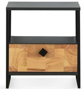 Κομοδίνο Altunizade 854KLN3912 45x41x50cm Anthracite-Natural