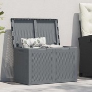 vidaXL Μπαούλο Αποθήκευσης Κήπου Γκρι 180 Λίτρων από Ρατάν Πολυπρ/νίου