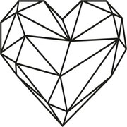 Διακοσμητικό Τοίχου Heart 891TNL1170 47x40cm Black Wallity Metal