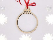 Σετ των 3 Intra απο ξύλο plywood 3mm-4mm πάχος – Κοίλο χριστουγεννιάτικο μπιχλιμπίδι 25x30 cm INTRAVECTRY-MY545713