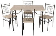 Σετ Τραπεζαρίας 1125 Fylliana Sonoma - Καφέ 112x72x75 εκ. 112x72x75 εκ.