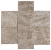 Χαλιά Κρεβατοκάμαρας (Σετ 3τμχ) Polcarpet Puffy Shaggy 1001 Beige
