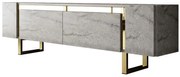 Έπιπλο Τηλεόρασης Yildiz 618BLY1271 180x30x50cm Travertine Grey-Gold