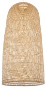 00670 GloboStar®  CALERO 00670 Boho Κρεμαστό Φωτιστικό Καμπάνα Μονόφωτο 1 x E27 IP20 Μπεζ Ξύλο - Μ60 x Π60 x Y120cm