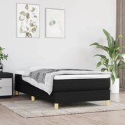 Κρεβάτι Boxspring με Στρώμα Μαύρο 100 x 200 εκ. Υφασμάτινο