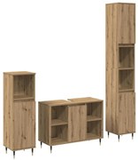 vidaXL Σετ Επίπλων Μπάνιου με πόρτα 3 pcs Artisan Oak 30 x 30 x 180 cm