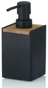 Δοχείο Κρεμοσάπουνου Cube 23689 7x7x17cm 300ml Black-Natural Kela Ξύλο