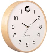 Ρολόι Τοίχου Cuckoo KA5886WH Φ31,5cm Natural-White Karlsson Ξύλο