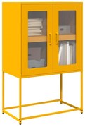 vidaXL Highboard Μουστάρδα κίτρινη 68x39x107 cm Χάλυβας