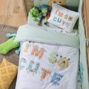 Κουβερλί Βρεφικό Alphabet Monster Pistachio Nef-Nef Homeware 110x140cm Βαμβάκι-Πολυέστερ